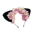 thumbnail image 2 of Cinta de Gato esponjoso Orejas ToCado Diadema de Cinta Lindo Adorno para Cabello Accesorio de Cabello Orejas de Gato para Niñas y Mujeres, 2 of 7