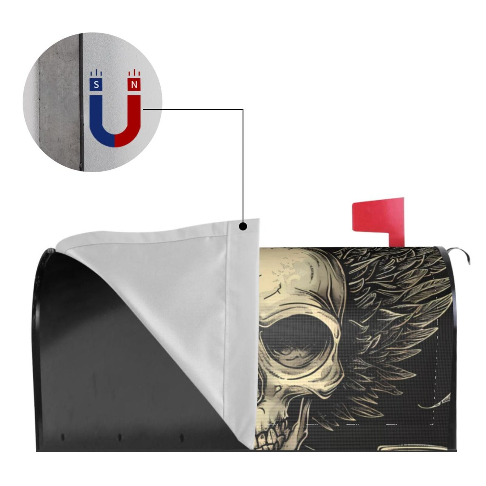 Kdxio Magnetic Mailbox Cover 21x18 in Mailbox Cover Outdoor Decoration Holiday Mailbox Covers for Home Garden Yard-21x18 in
