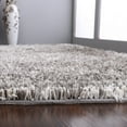 thumbnail image 5 of Rugsotic Carpets Hand Tufted Shag Polyester Eco-Friendly Area Rugs - 10'x13', Rectangle, Grey White, Plain Solid Design, High Pile Handmade Anti Skid Rugs for Living Room, Bed Room K00111, 5 of 7