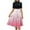 Hot Pink-Womens Dresses, variant on Summer Dresses for Women Trendy Gradient Color Midi Dress Short Sleeve Crewneck A Line Dress Casual Sundress