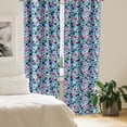 thumbnail image 2 of Ambesonne Abstract Curtains, Colorful Raindrops, Pair of 28"x84", Multicolor, 2 of 5