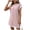Pink, variant on Chbgutlmr Mini Dress for Women Cap Sleeve Crew Neck Loose Fitted Shift Dress Casual Summer Comfy Color Block Dress with Pocket
