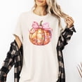 thumbnail image 3 of Disco Fall Pumpkin Shirt for Women and Teens Girly Coquette Bow Pumpkin T-Shirt for Halloween Ivory Shirt Adult Medium, 3 of 5