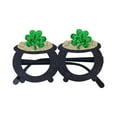 thumbnail image 3 of KKBOTIVE St. Patrick's Day Party Glasses Novelty Shamrock Eyewear for Festive Prom Celebration, Black One Size, 3 of 5