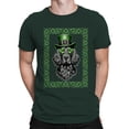 thumbnail image 2 of St. Patricks Day Dog with Shamrock Glasses and Green Hat Men's T-shirt, 2 of 3