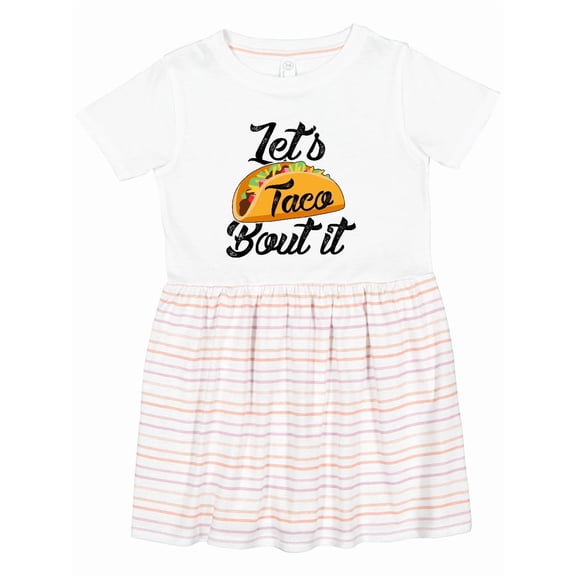 Inktastic Lets Taco Bout It Girls Toddler Dress
