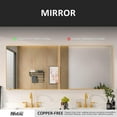 thumbnail image 6 of Niveal Aura 24in Wx30in H Rectangular Framed Wall Bathroom Vanity Mirror in Brushed Gold, 6 of 9