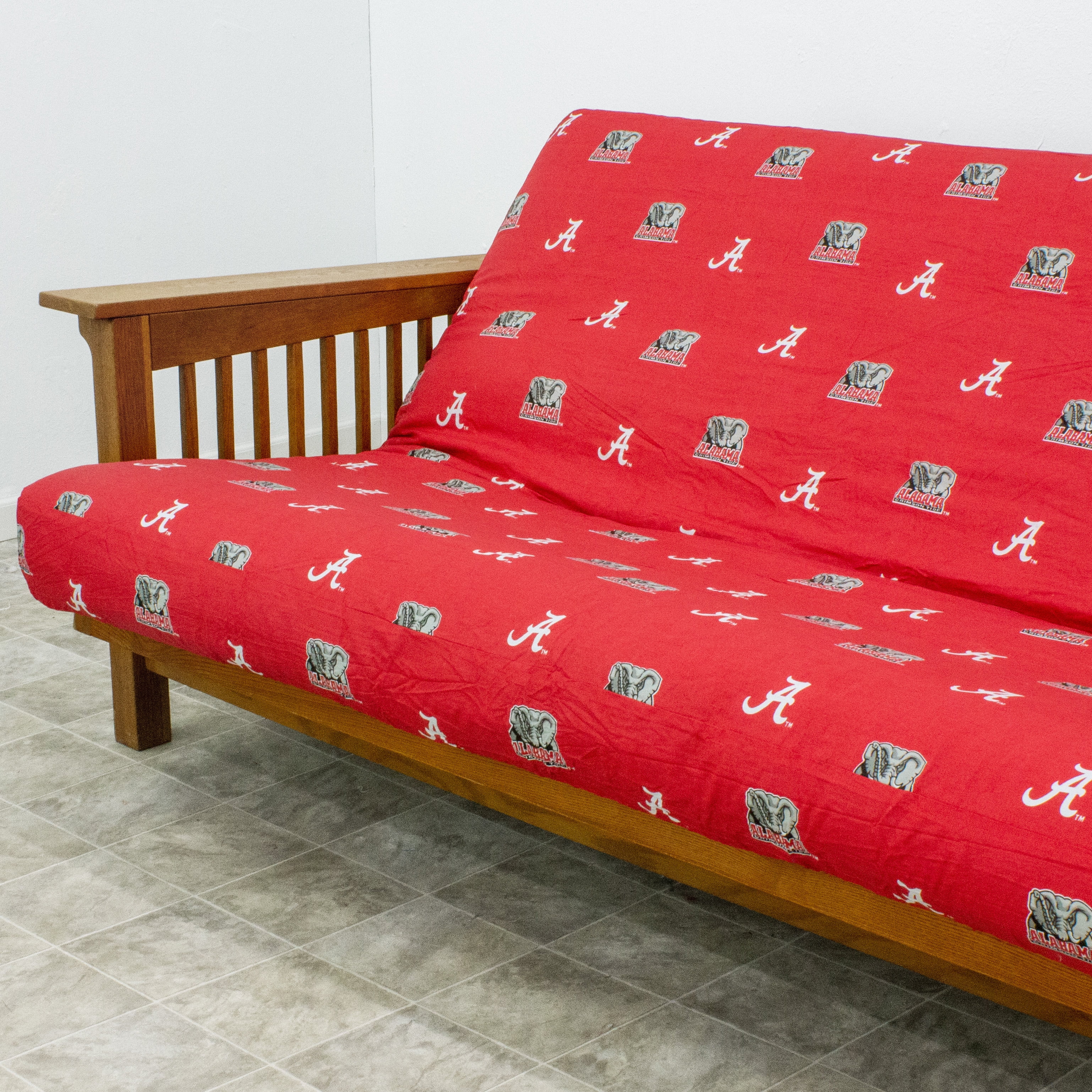 Alabama Crimson Tide Futon Cover - Full size fits 6 and 8 inch mats