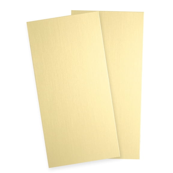 Uxcell 2 Pcs Pure Brass Sheet 4" x 2" 24 Gauge 0.02'' Thickness Metal Brass Plate with Gloves Gold