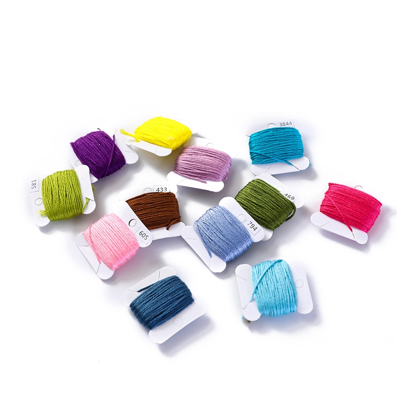 36 colors Polyester Embroidery Threads for Cross Stitch 6-Ply Embroidery Floss DIY Friendship Bracelets String Mixed color 1mm 8m/card