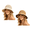 2pack-Beige/Khaki2, variant on Women Summer Straw Sun Hat, Floppy Crochet Beach Hat, UV Protection Foldable Bucket Hat, Packable Travel Hat
