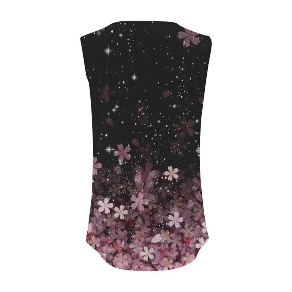 Vedolay Shirts Womens Tops V Neck Summer Petal Sleeve Casual Tshirts,Black XL