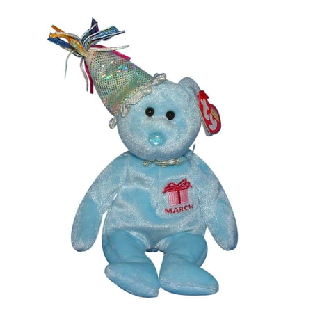 Ty Beanie Babies March the Birthday Bear with Hat Plush 2002 price history on PriceWatchPro