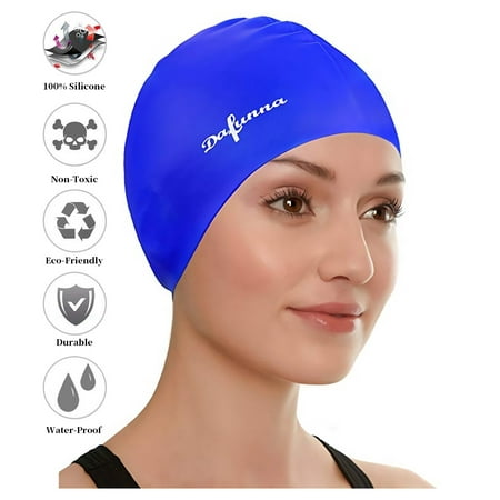 Swimming Cap for Long Hair, Silicone Swim Cap for Dreadlocks or Short Hair for Adults Men Women Girls Kids (Best Swim Cap To Keep Your Hair Dry)