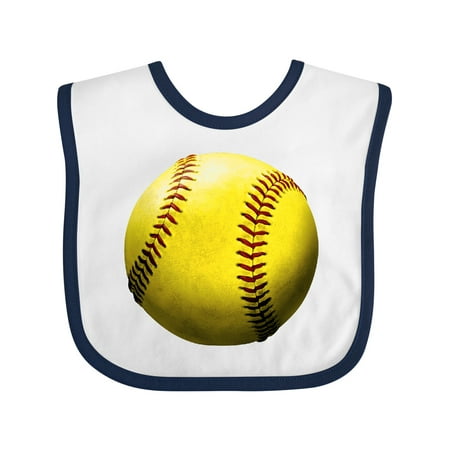

Inktastic Yellow Softball Gift Baby Boy or Baby Girl Bib