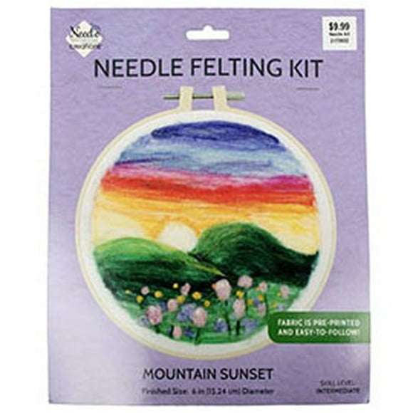 Fabric Editions Needle Felting Kit 6" Round-Mountains NCNDLFLT-MNTS