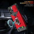 thumbnail image 3 of Designed for iPhone 14 Pro Max Case with Slide Camera Cover and Slim Credit Card Ring Holder Stand Card Holder Slot Dual Layer Hybrid TPU Bumper Protective with Magnetic Car Mount Holder Gold, 3 of 9