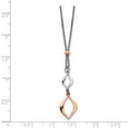 thumbnail image 2 of Auriga Fine Jewelry 925 Sterling Silver and Rose-tone w/1.5in Extender Necklace for Women 15.5", 2 of 6