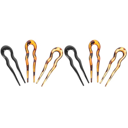 6 pcs  U Shape Hair Forks French Hair Pins Vintage Hair Bun Sticks Chignon Pin Women Updo Hair Accessories