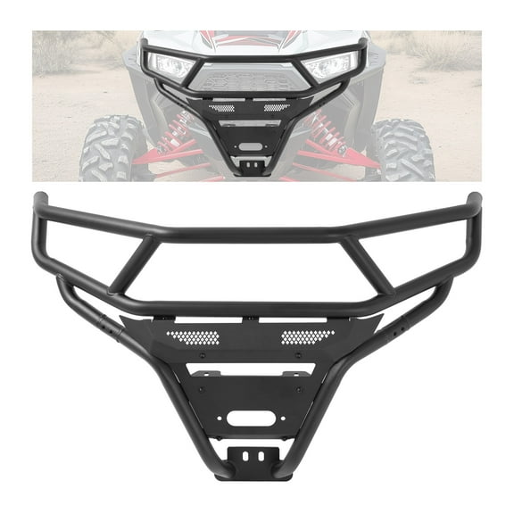 KOJEM Front Brush Guard Compatible with 2014-2023 4WD Polaris RZR XP 1000/ XP 4 1000 Steel Black Powder Coated