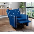 thumbnail image 4 of Relax Lounge Mauna Swivel Glider Recliner Blue Velvet, 4 of 9