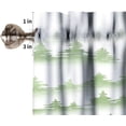 thumbnail image 6 of Green Forest Tree Valance Curtain Pine Coniferou Trees Forest Watercolor Style Rod Pocket Valance Window Treatments Short Curtains for Kitchen Farmhouse Decor 54x18inch, 6 of 6