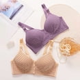 thumbnail image 6 of Women’s Front Closure Wireless Bra Full Coverage Supportive Comfort Bra with Adjustable Straps Soft Breathable Everyday Underwear, 6 of 9