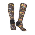 thumbnail image 4 of Fotbe Colorful Flowers with Butterfly print Women's Men's Novelty Crew Socks Cotton Socks Knee High Socks for Walking,Running,Nurses,Pregnancy, 4 of 9