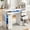 White, variant on Nail Desk for Nail Tech with Lockable Wheels, Rolling Manicure Table w/LED Light Display Cabinet , Storage Drawers, Wrist Cushion for Beauty Salon, Spa & Home