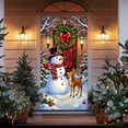 thumbnail image 6 of HCBY Merry Christmas Door Cover New Year Decorations Xmas Background Banner Xmas Door Hanging Covers for Front Porch Home Indoor Outdoor New Year Decoration (Snowman#7), 6 of 6