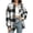 Gray, variant on Women's Oversized Plaid Shirts Casual Button Dressy Long Sleeve Shirt Loose Shacket Top with Pocket Blue XXXL Fashion