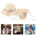 thumbnail image 3 of Masteelf Adorable Straw Hats for Kids Girls with Woven Design and Assorted Color Perfect for Summer Beach Play, 3 of 11