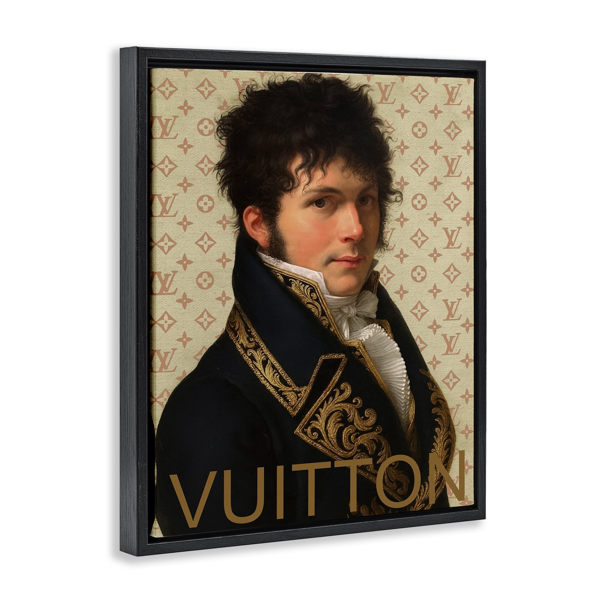 Stupell Industries Glam Gentleman In Spring Black Framed Floater Canvas Wall Art, design by Grotto Studios
