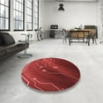 thumbnail image 4 of Ahgly Company Machine Washable Indoor Square Transitional Lava Red Area Rugs, 5' Square, 4 of 7