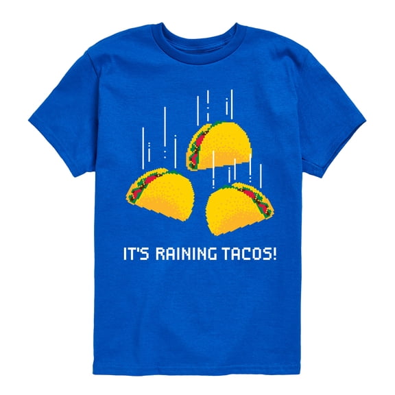 Instant Message - Its Raining Tacos - Youth Short Sleeve Graphic T-shirt