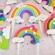 thumbnail image 3 of 9 Pcs Rainbow Clouds Cake Topper Picks Soft Pottery Cupcake Toppers 3D Mix Rainbow Clouds Cake Topper Birthday Cupcake Toppers Cake Decorations Suppli, 3 of 4