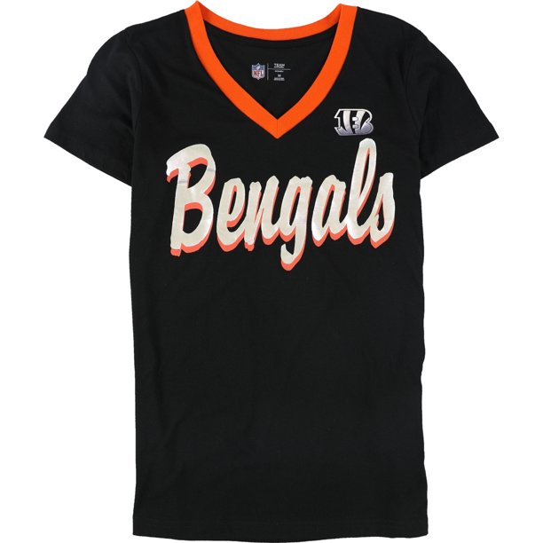 Camiseta gráfica Cincinnati Bengals de la NFL para mujer, negra, mediana
