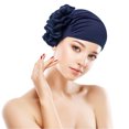 thumbnail image 3 of Shisuyan Elastic Turban Stretch Caps Navy Blue 3Pcs, 3 of 9