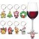 thumbnail image 2 of Dijes para Copas Vino Ygjytge Artístico Con Pintura Diamantes 8 Piezas Elemento Navidad N.° 4, 2 of 9