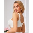 thumbnail image 2 of DARING DIVA Women's Deep V Seamless Wireless Minimizer Full Coverage Bra M White, 2 of 6