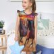 thumbnail image 4 of Fotbe a herd of horses Vestido de Dormir para Niñas de 3 a 10 Años, Mangas Cortas, Estilo Princesa, Pijama Camisón con Mangas Voladas-X-Large, 4 of 6