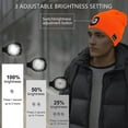 thumbnail image 2 of Bluetooth Beanie Hat with Light, Unisex USB Rechargeable 6 LED Headlamp Cap with Headphones, Built-in Stereo Speakers & Mic Winter Knitted Beanie Hat (Bright Orange), 2 of 9