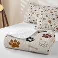 thumbnail image 4 of Erosebridal Bear Animal Print Twin Quilt Set, Cute Cartoon Stars Twin Coverlet Set, 2 Pieces, 4 of 7