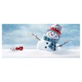 thumbnail image 4 of Christmas Decorations, Christmas Garage Door Decoration Christmas Garage Door Banner Mural Cover 7 X 16 Feet Large Snowman Sign for Christmas Holiday Party Flags Expansion Pack Cards Sequin Banner, 4 of 5