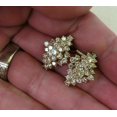 thumbnail image 2 of Womens 2 Ct Round Cut Moissanite Cluster Stud Earrings Yellow Gold Plated Silver, 2 of 3