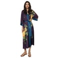 thumbnail image 3 of AMITOFO Long Silky Kimono Robes for Women Lightweight Silky Satin Floral Bathrobe Soft Cozy Ladies Housecoat Loungewear, 3 of 7