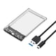 thumbnail image 5 of Injueey Carcasa HDD transparente SSD, carcasa externa para disco duro móvil de estado sólido, adaptador de 2,5 pulgadas, dispositivo móvil Type5 NO5, 5 of 6