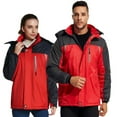 thumbnail image 4 of safuny Casual Hooded Jacket Fashion Long Sleeve Zipper Outdoor Thick Warm Windbreaker able Lightweight Sports Coat for Daily Wear and Hiking Red L, 4 of 4