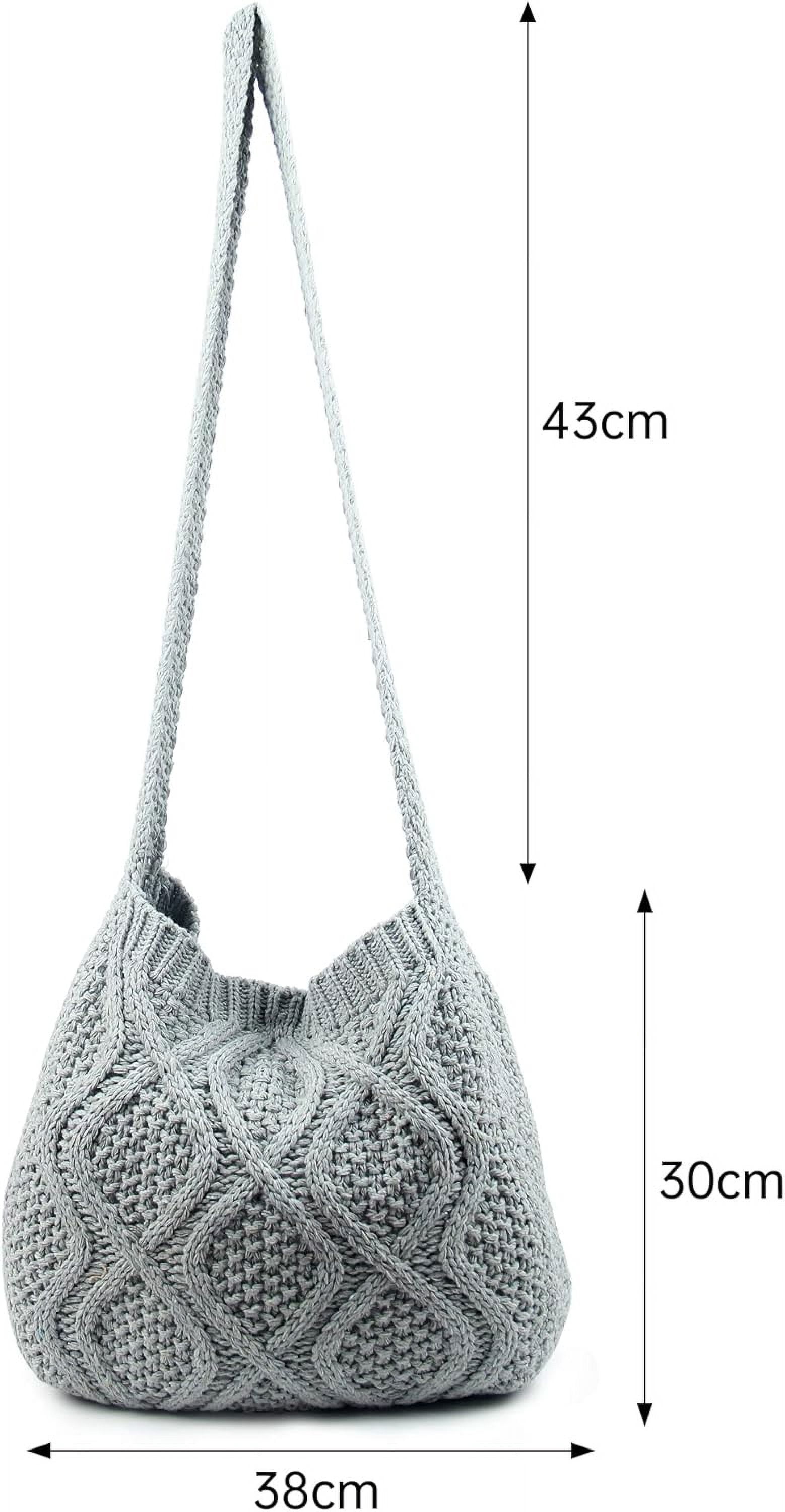 CAILDANL Handmade Crochet Bag–Boho Chic Shoulder Bag, Aesthetic Kinted Bag,Cute Crossbody Bag,Beach, Shoppingor Daily Use