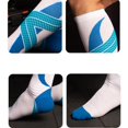 thumbnail image 4 of Calcetines deportivos hasta la de compresión moderada para hombres y BLANCO AZUL S-M Sunnimix Calcetines de compresión, 4 of 7